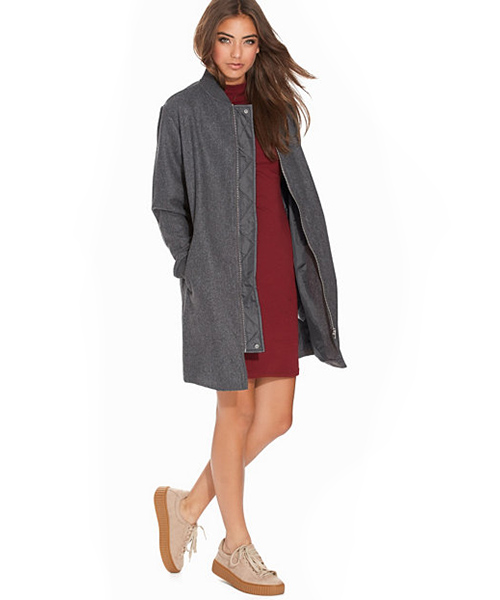 Plain Wool Coat - Image 3