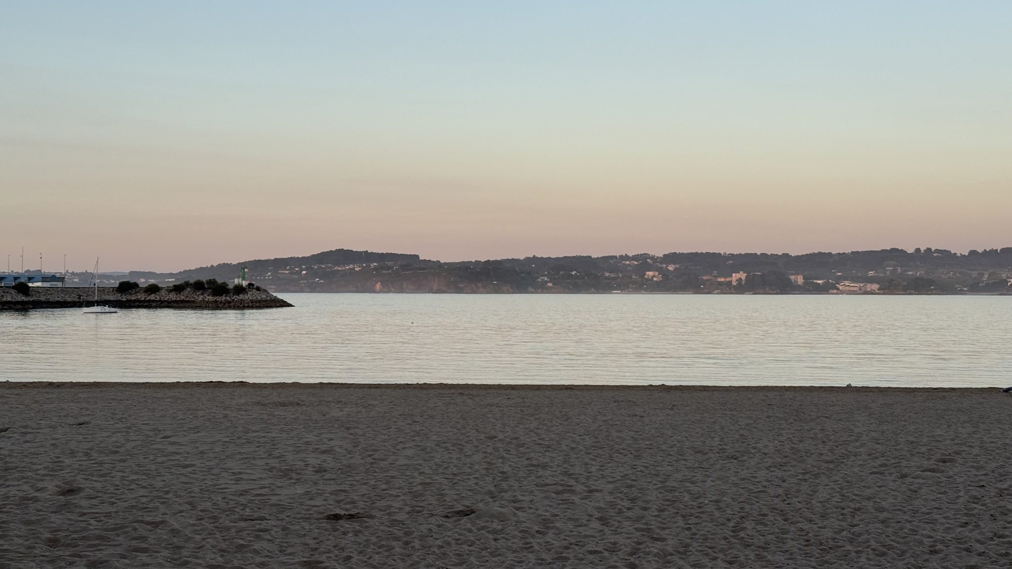 A Flat Sea at Dusk